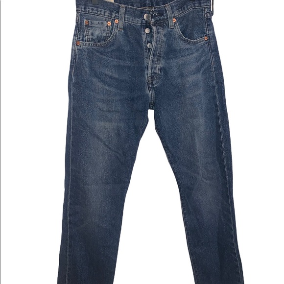 Levi's Denim - Vintage Levi's 501 Button Fly Straight Leg Medium Wash Jeans 30x32